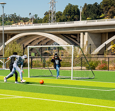 people playing soccer